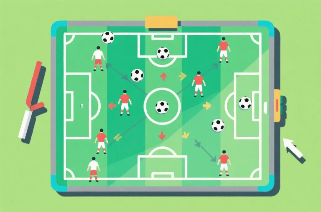 战术板示意图:决赛阵型与进攻线路